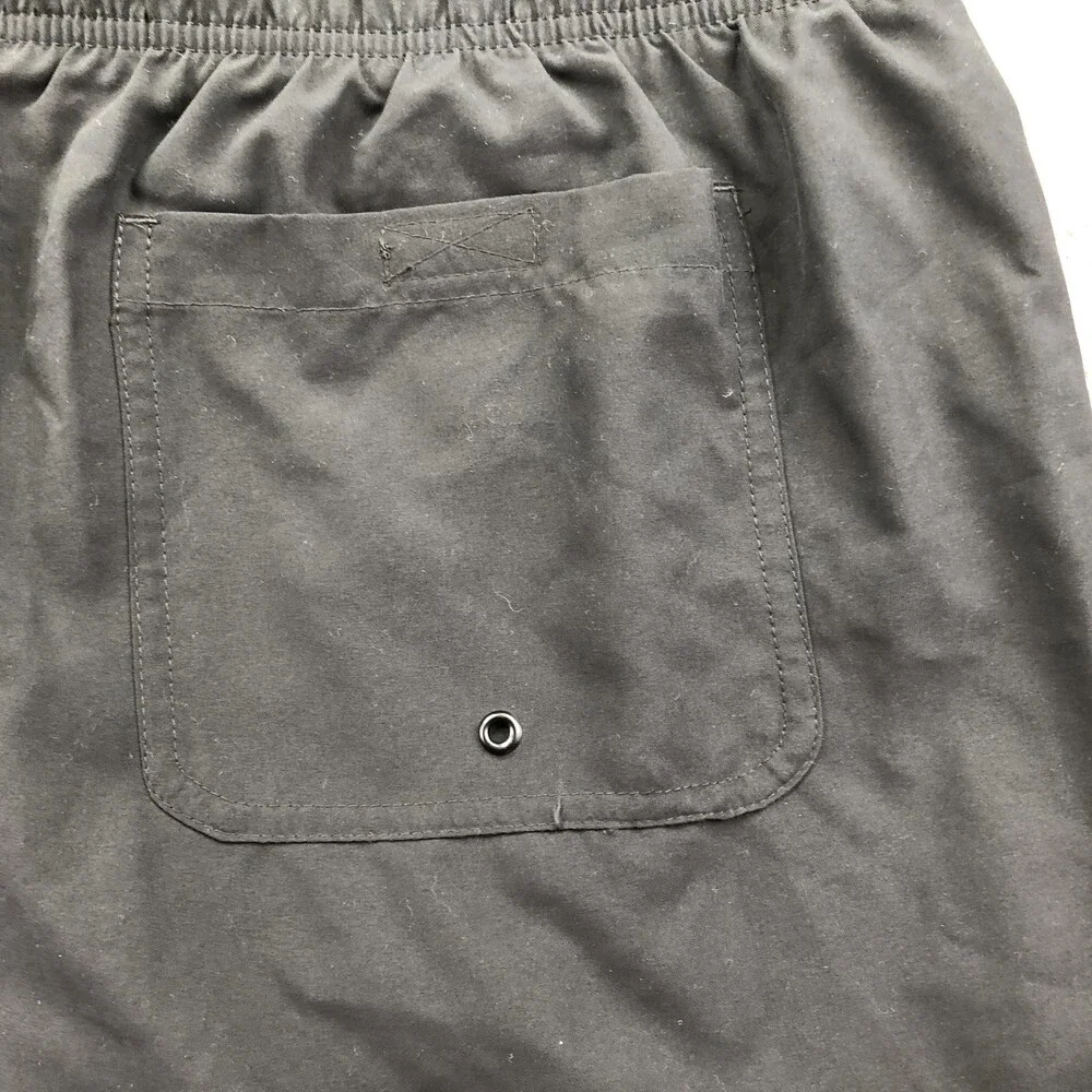 Adidas Swim Trunks Mens XL Black Mesh Lined Elastic Waist Drawstring Shorts